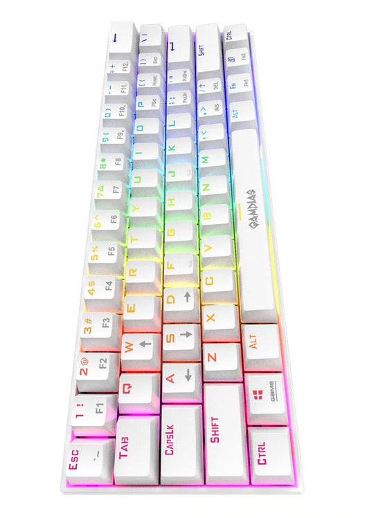 GAMDIAS TASTIERA HERMES E3 US WHITE MECCANICA RGB + 19 EFFETTI LUCI