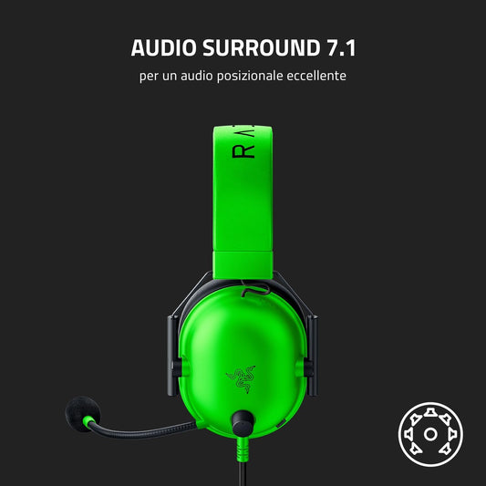 Razer BlackShark V2 X - Cuffie da Gioco Esports Cablate Multipiattaforma Verde
