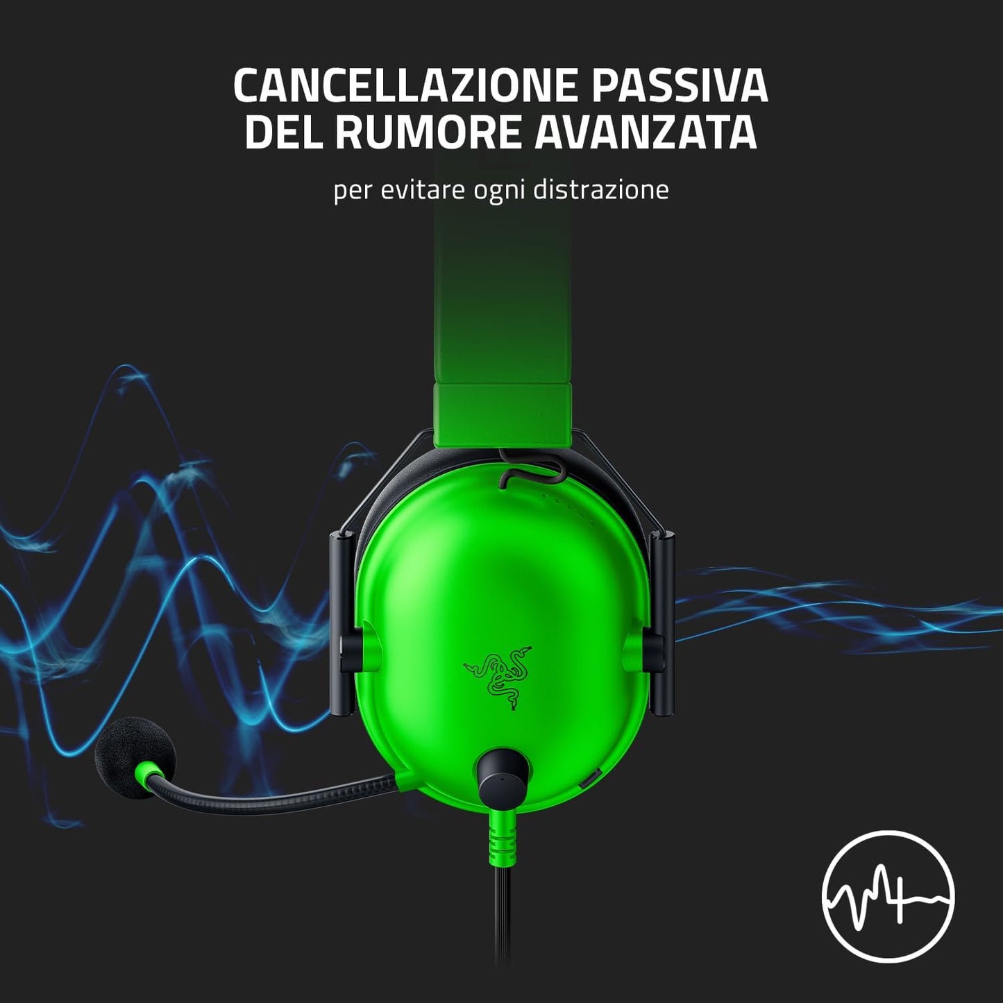 Razer BlackShark V2 X - Cuffie da Gioco Esports Cablate Multipiattaforma Verde