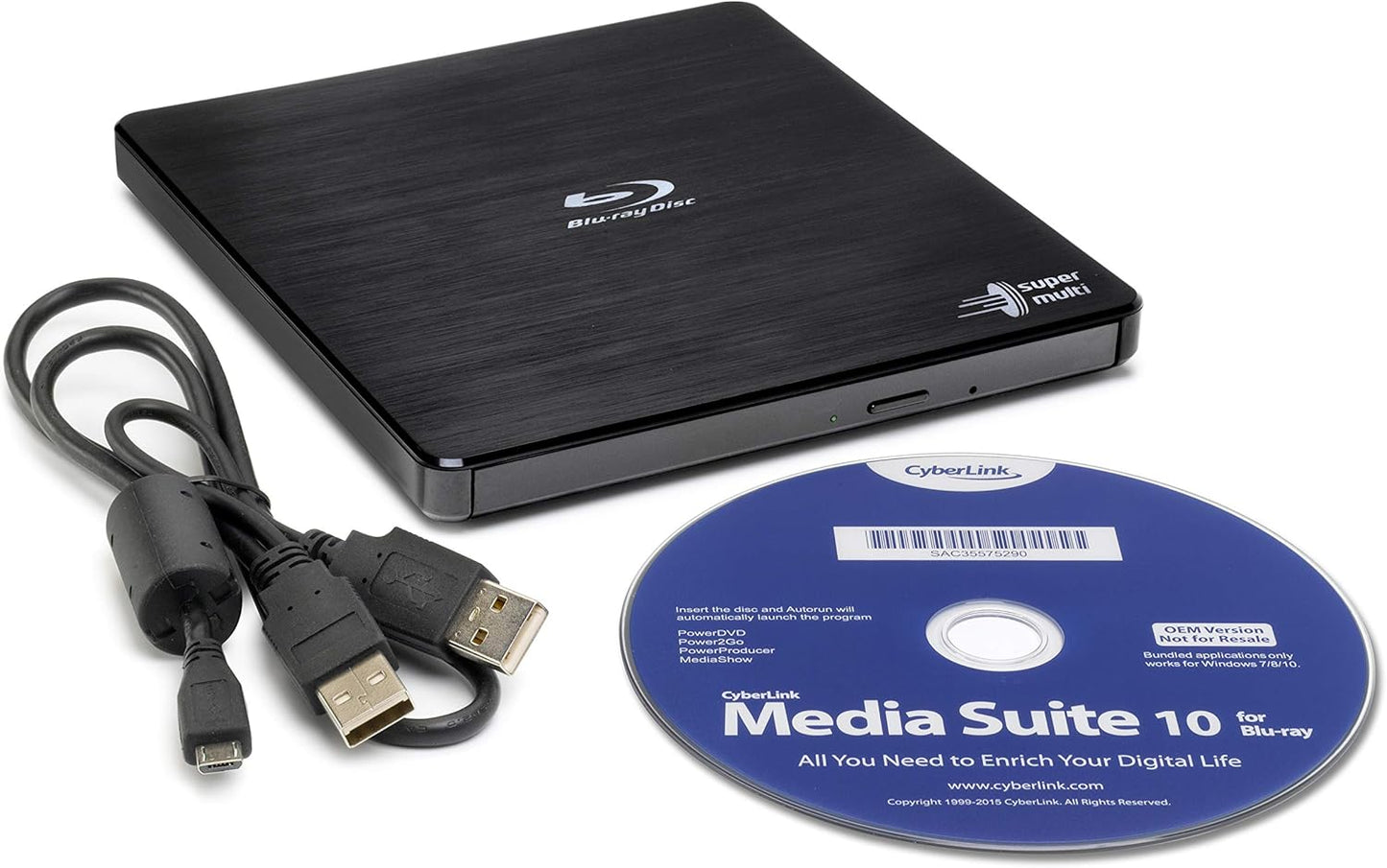 LG BP55 Slim Masterizzatore Blu-Ray Portatile USB2.0, Nero
