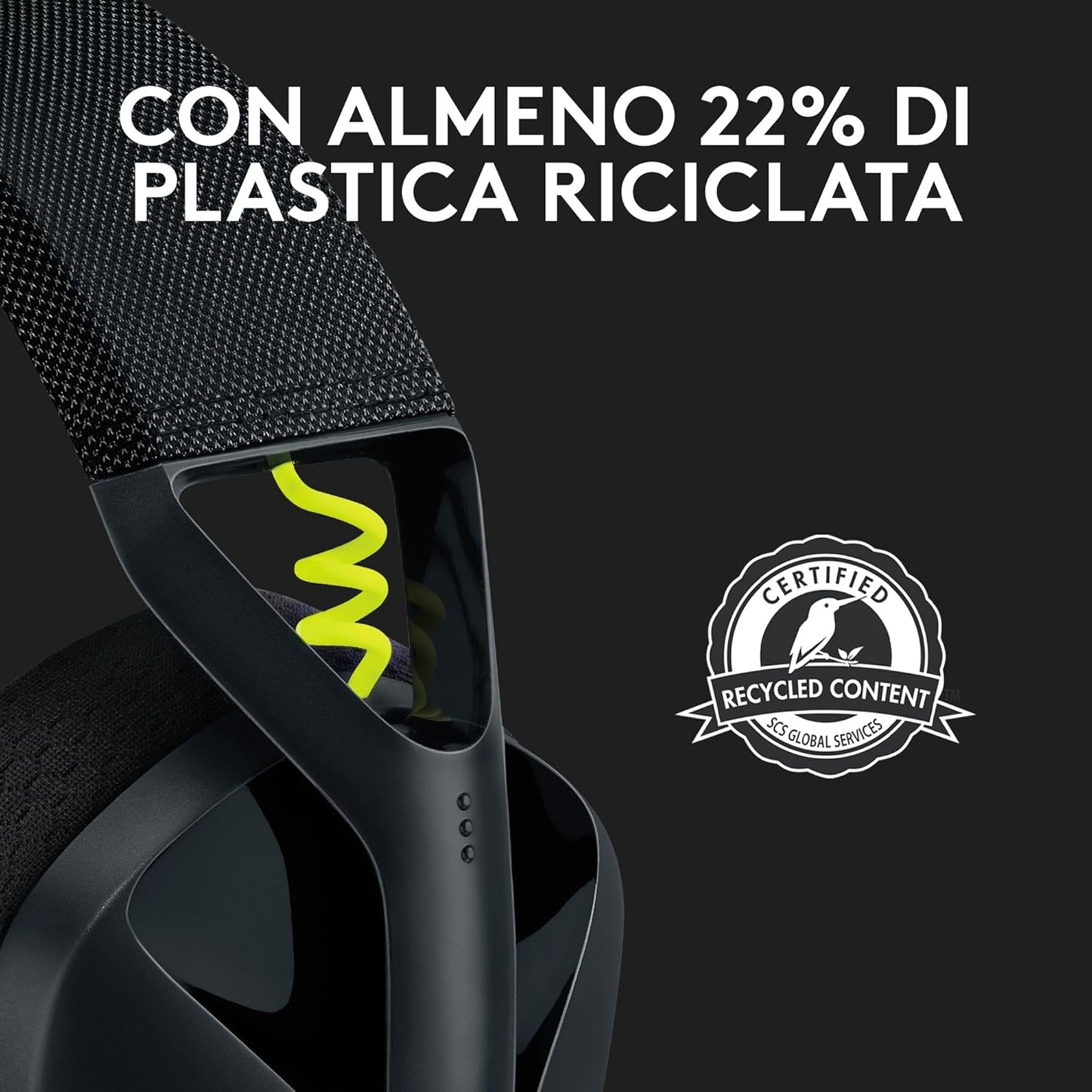 Logitech G G435 LIGHTSPEED Cuffie Gaming Wireless Bluetooth Nero