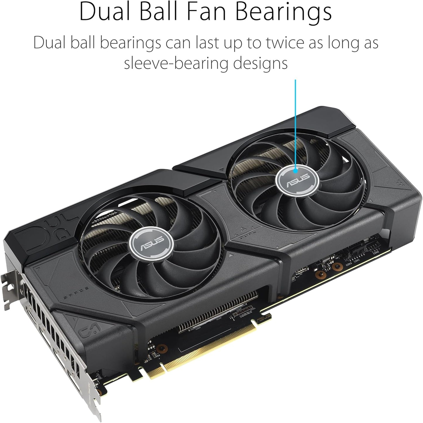 ASUS Dual Radeon™ RX 7800 XT OC Edition 16GB GDDR6 (, PCIe 4.0, 1x HDMI 2.1, 3x DisplayPort 2.1
