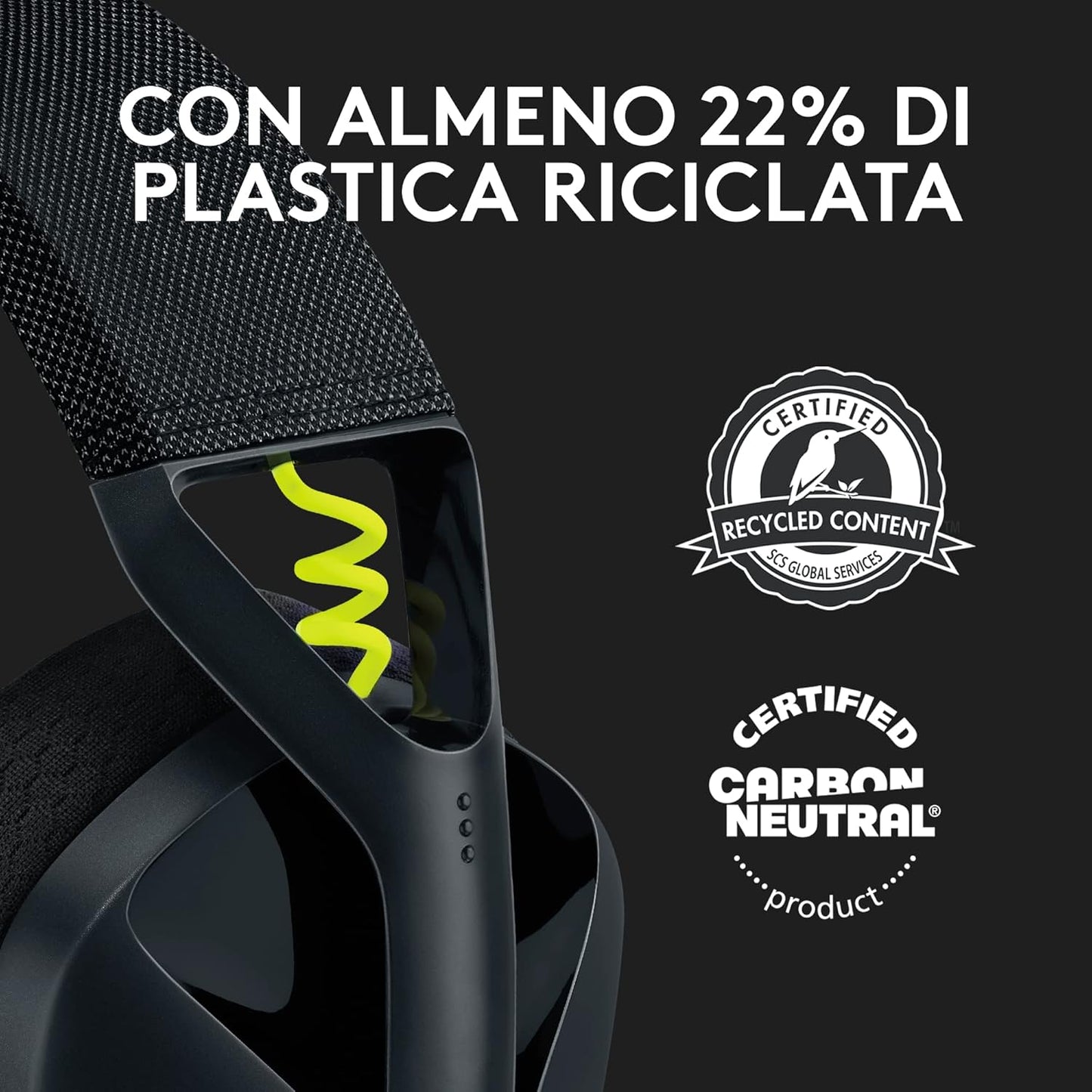 Logitech G G435 LIGHTSPEED Cuffie Gaming Wireless Bluetooth Nero