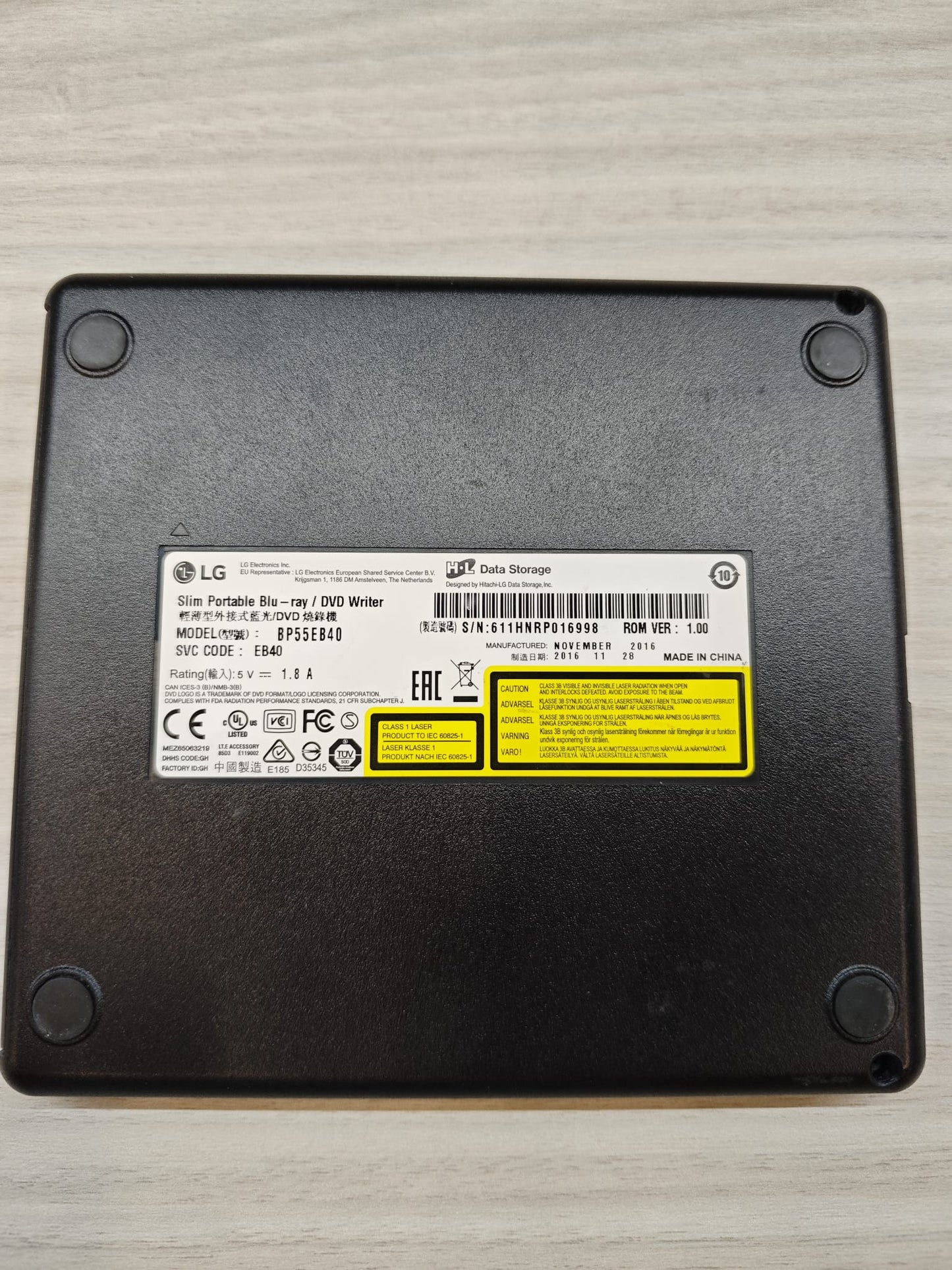 LG BP55 Slim Masterizzatore Blu-Ray Portatile USB2.0, Nero