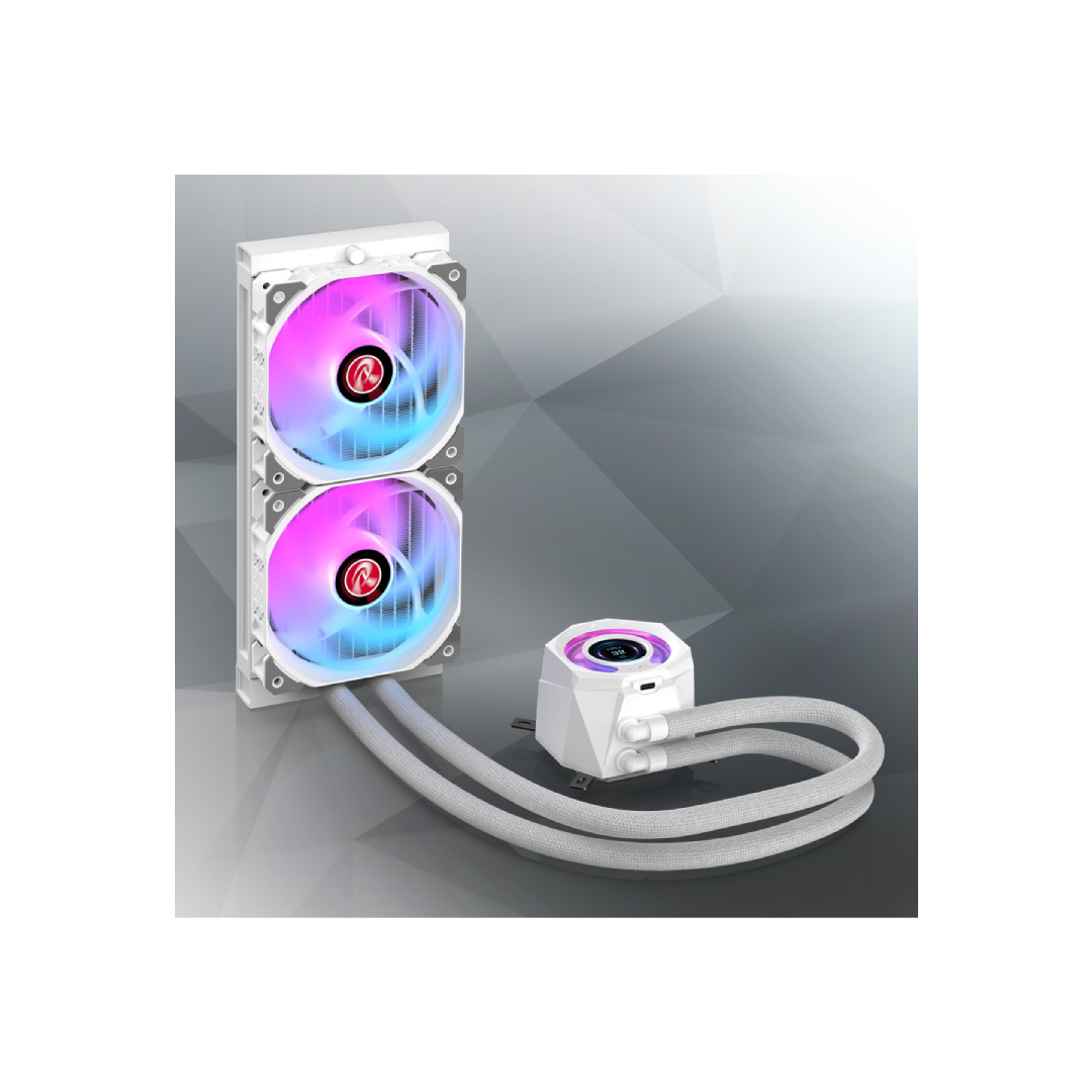RAIJINTEK RAFF CPU LIQUIDO CYCLOPS 240 WHITE ARGB PWN LCD TFT 1.4 0R10B0023