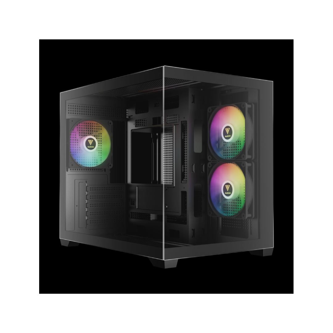GAMDIAS CASE MICRO TOWER AURA GC10M ARGB 2*TG 3x120mm ARGB FILTRO MAGNETICO