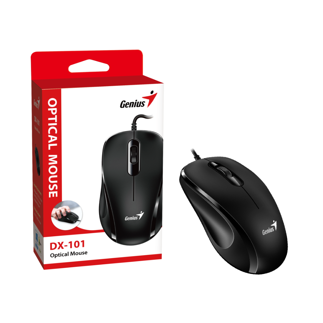 GENIUS MOUSE USB DX-101 FULL SIZE BLACK