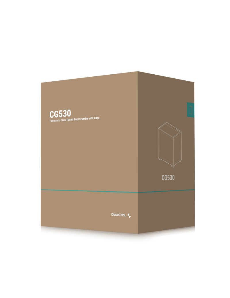 DEEPCOOL CASE MID TOWER CG530 TG R-CG530-BKNDA0-G-1 (senza ventole)