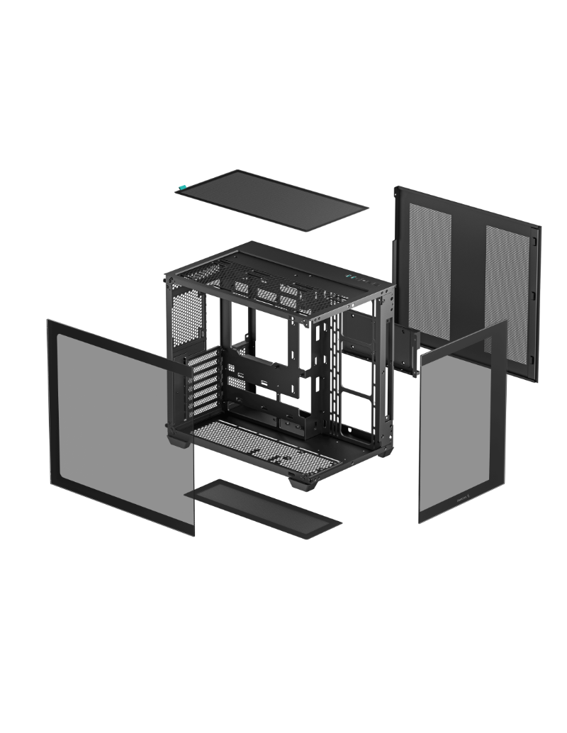 DEEPCOOL CASE MID TOWER CG530 TG R-CG530-BKNDA0-G-1 (senza ventole)