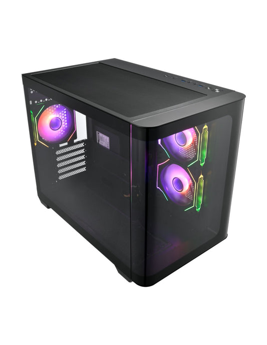 FSP CASE M.TOWER S380 BA PANELLO LATERALE CURVO 3xARGB FANS 2xUSB3 Type C