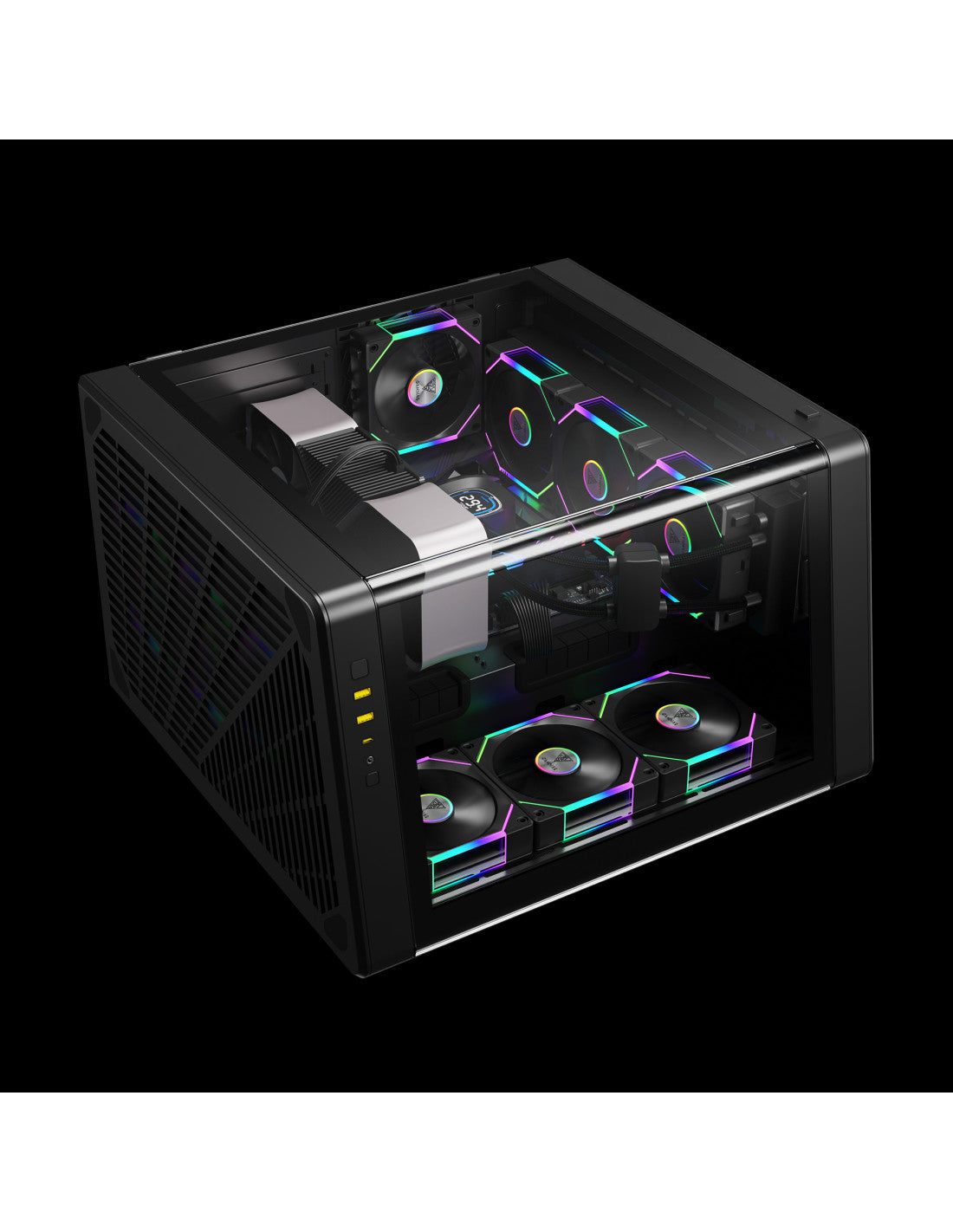GAMDIAS CASE FULL TOWER NESO P1 PRO B 2*TG 3xAEOLUS P2 DISPLAY (ORIZ&VERT)