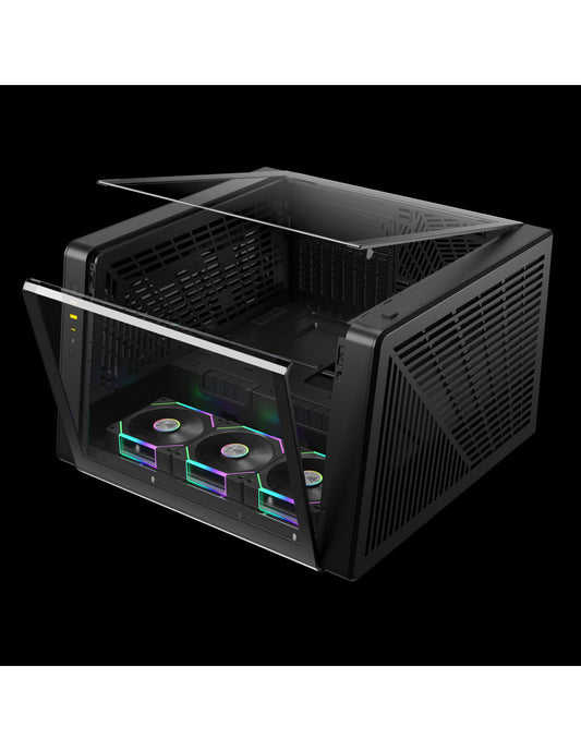 GAMDIAS CASE FULL TOWER NESO P1 PRO B 2*TG 3xAEOLUS P2 DISPLAY (ORIZ&VERT)