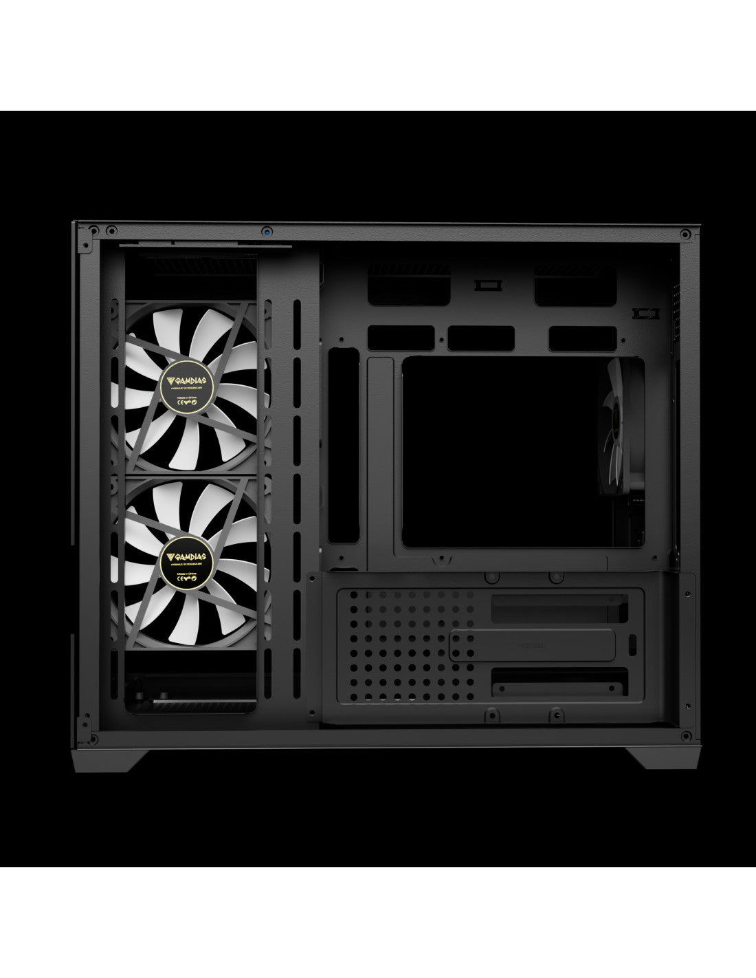 GAMDIAS CASE MICRO TOWER AURA GC10M ARGB 2*TG 3x120mm ARGB FILTRO MAGNETICO