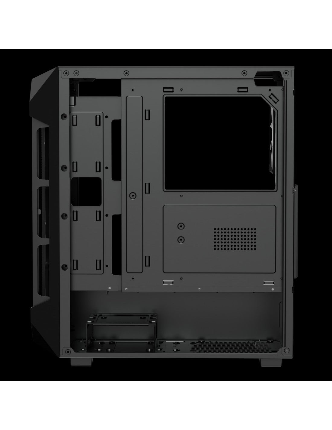 GAMDIAS CASE MID TOWER AURA GC1 ELITE NERO 4*120mm ARGB FAN TG MESH