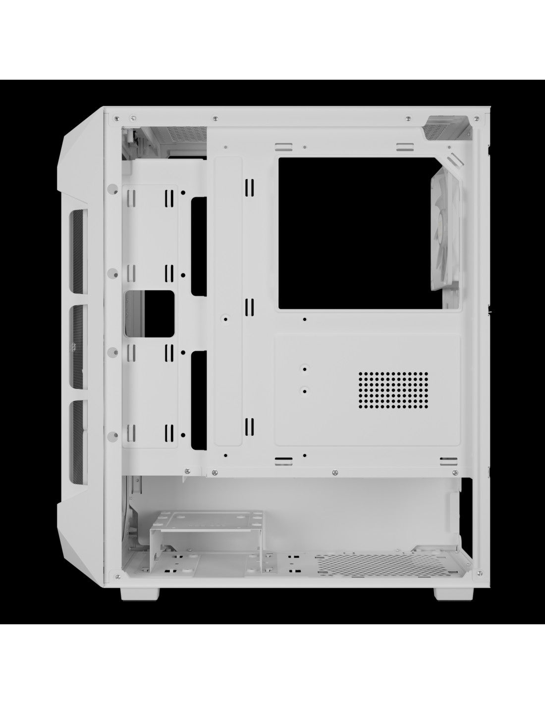 GAMDIAS CASE MID TOWER AURA GC1 ELITE WHITE 4*120mm ARGB FAN TG MESH