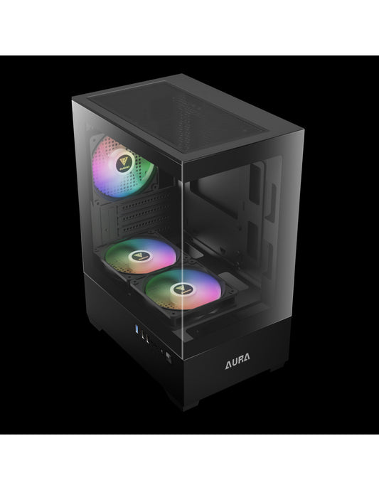 GAMDIAS CASE MID TOWER AURA GC9M ARGB 2xTG 3x120mm ARGB FILTRO MAGNETICO