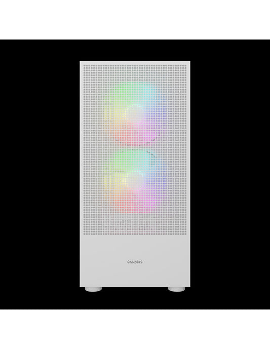 GAMDIAS CASE MID TOWER TALOS E3 ELITE WHITE 3x120mm ARGB MESH