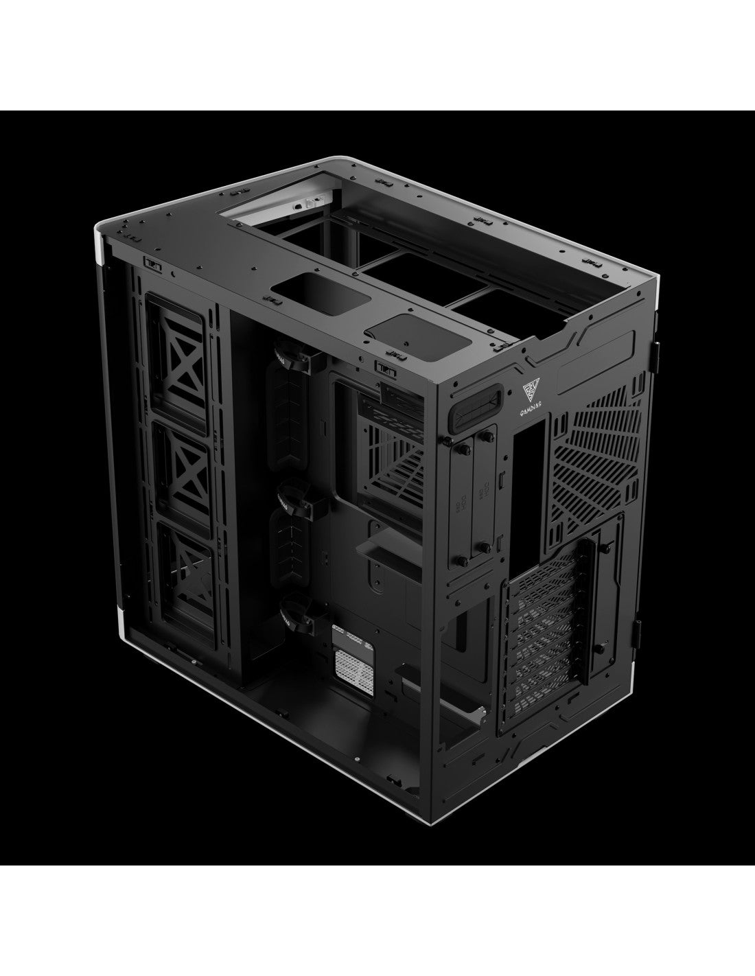 GAMDIAS CASE TOWER NESO P1 BW BIANCO/NERO 2*TG 5V ARGB MB (x RTX4090..)