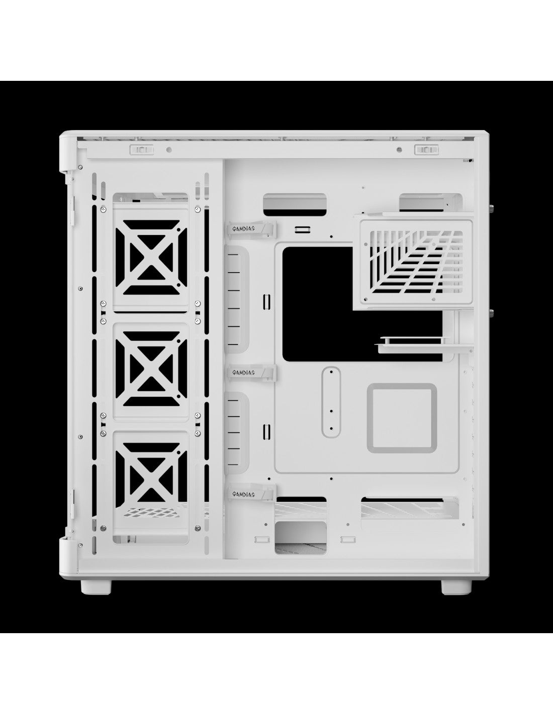 GAMDIAS CASE TOWER NESO P1 W BIANCO 2*TG 5V ARGB MB (x RTX4090..)