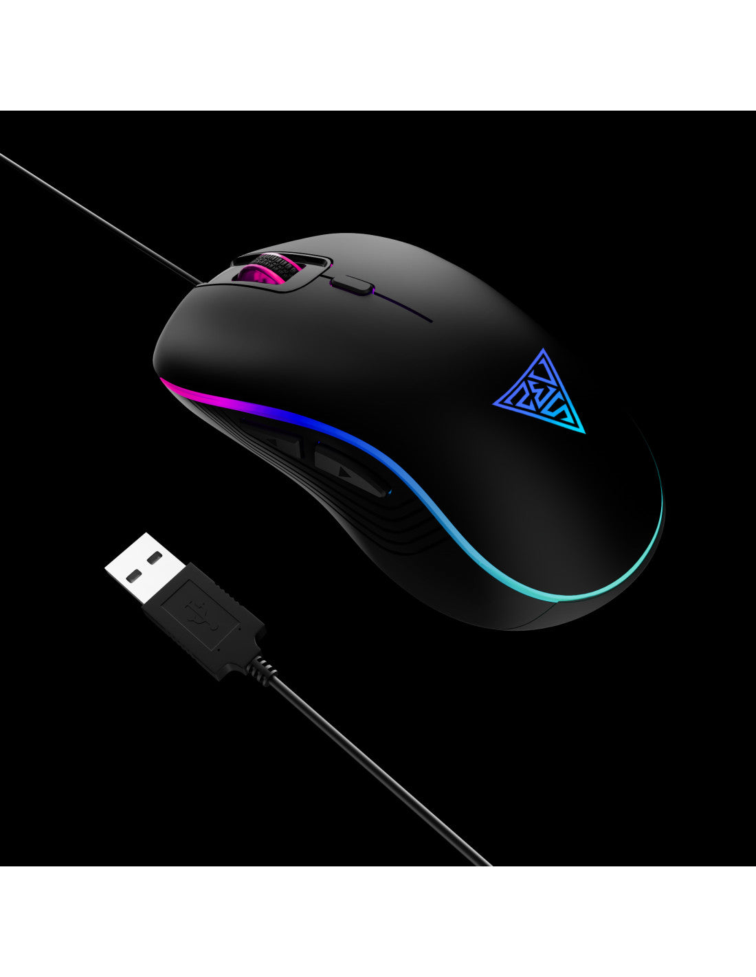 GAMDIAS MOUSE GAMING AURA GS3 LUCI MULTIC 6*KEYS 3600DPI ERGONOMIC