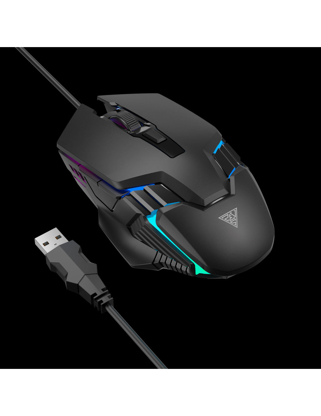 GAMDIAS MOUSE GAMING AURA GS4 LUCI MULTIC 6*KEYS 3600DPI ERGONOMIC