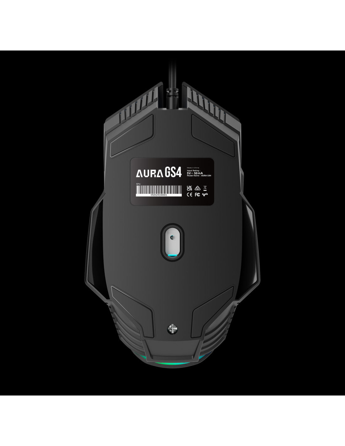 GAMDIAS MOUSE GAMING AURA GS4 LUCI MULTIC 6*KEYS 3600DPI ERGONOMIC