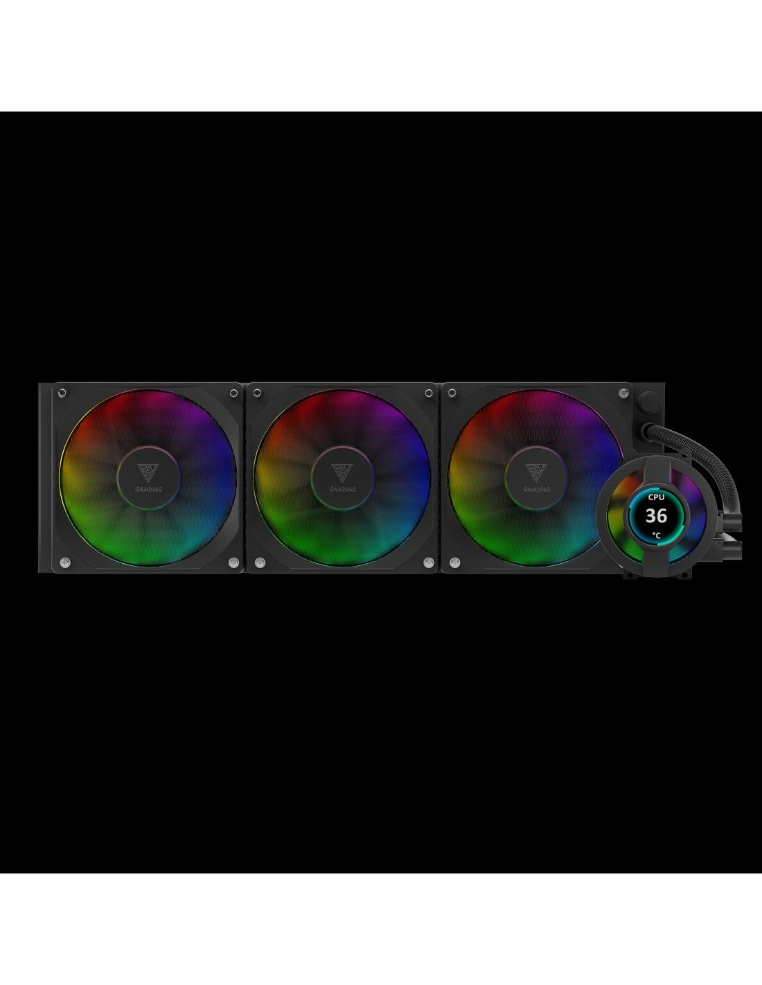 GAMDIAS RAFF.LIQUIDO CHIONE P3-360U 3xFAN ARGB LCD