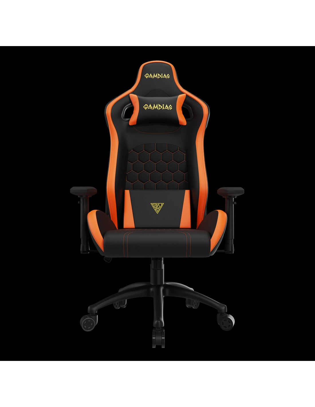 GAMDIAS SEDIA GAMING ZELUS M2 L BO NERA/ARANCIO VINYLPELLE MULTI-REGOLAZION