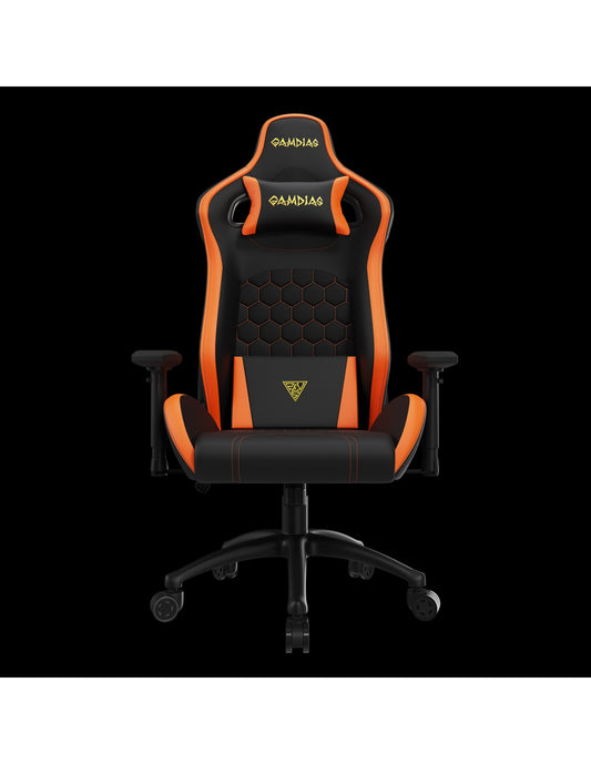 GAMDIAS SEDIA GAMING ZELUS M2 L BO NERA/ARANCIO VINYLPELLE MULTI-REGOLAZION