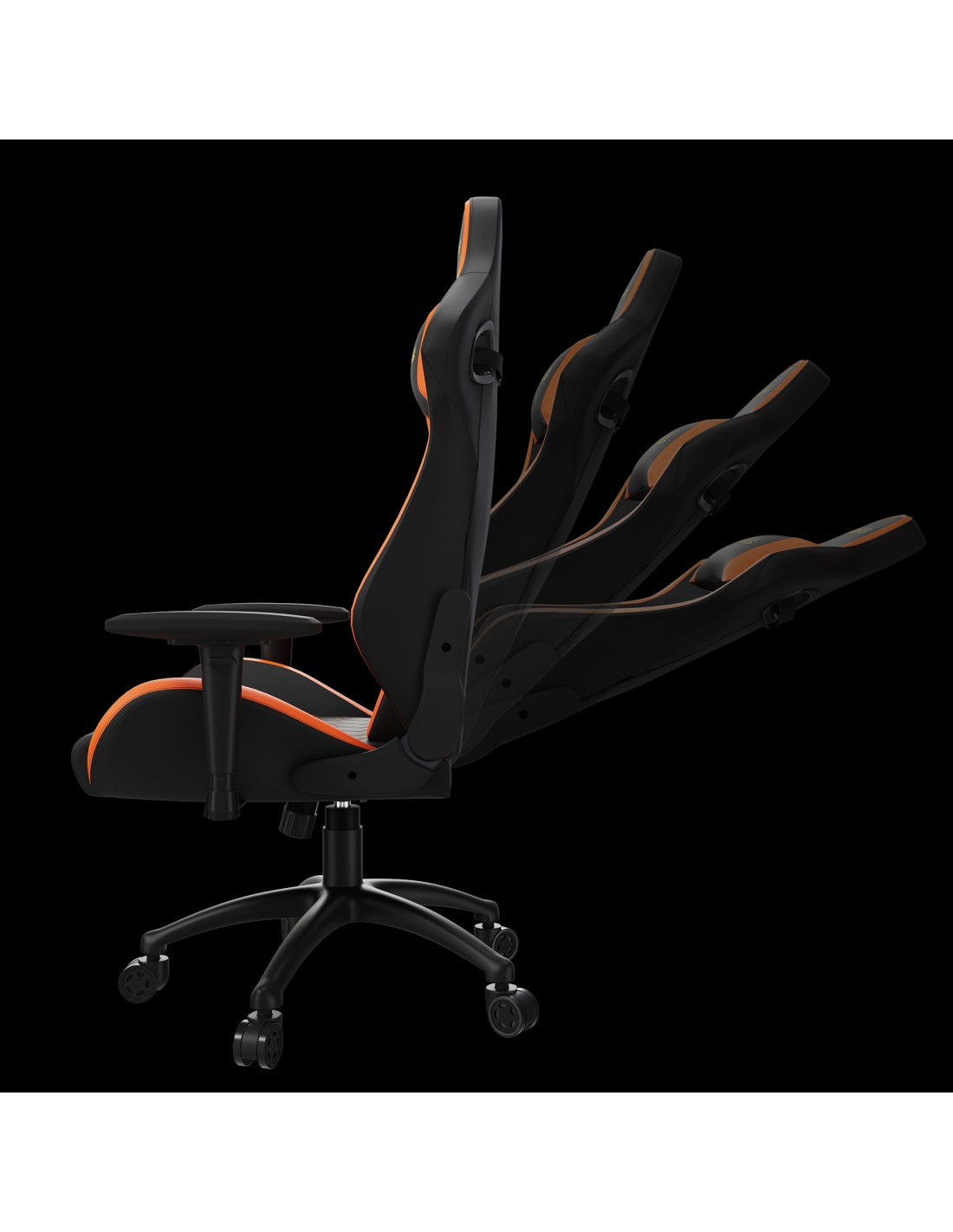 GAMDIAS SEDIA GAMING ZELUS M2 L BO NERA/ARANCIO VINYLPELLE MULTI-REGOLAZION