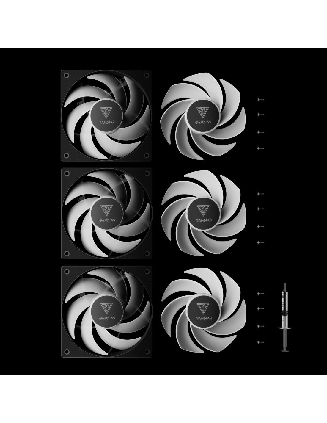 GAMDIAS VEN CASE NOTUS M1-1203 KIT 3*ARGB PALE INTERCAMBIABILI (INVERTITE I