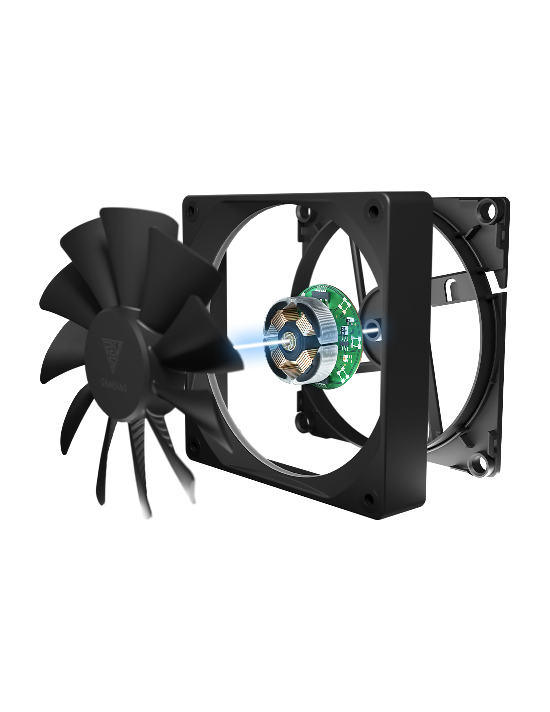 GAMDIAS VENTOLA CASE KIT AEOLUS M3-1204R 4x ARGB PWM FAN 120mm CENTRALINA+T