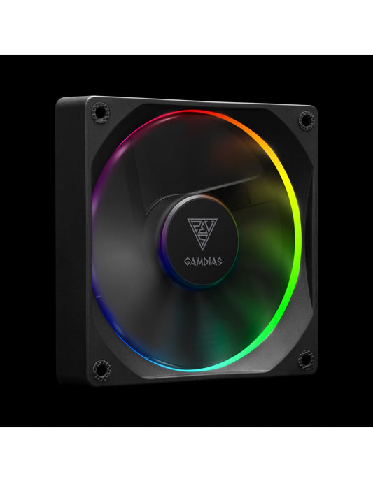 GAMDIAS VENTOLA CASE KIT AEOLUS M3-1204R 4x ARGB PWM FAN 120mm CENTRALINA+T