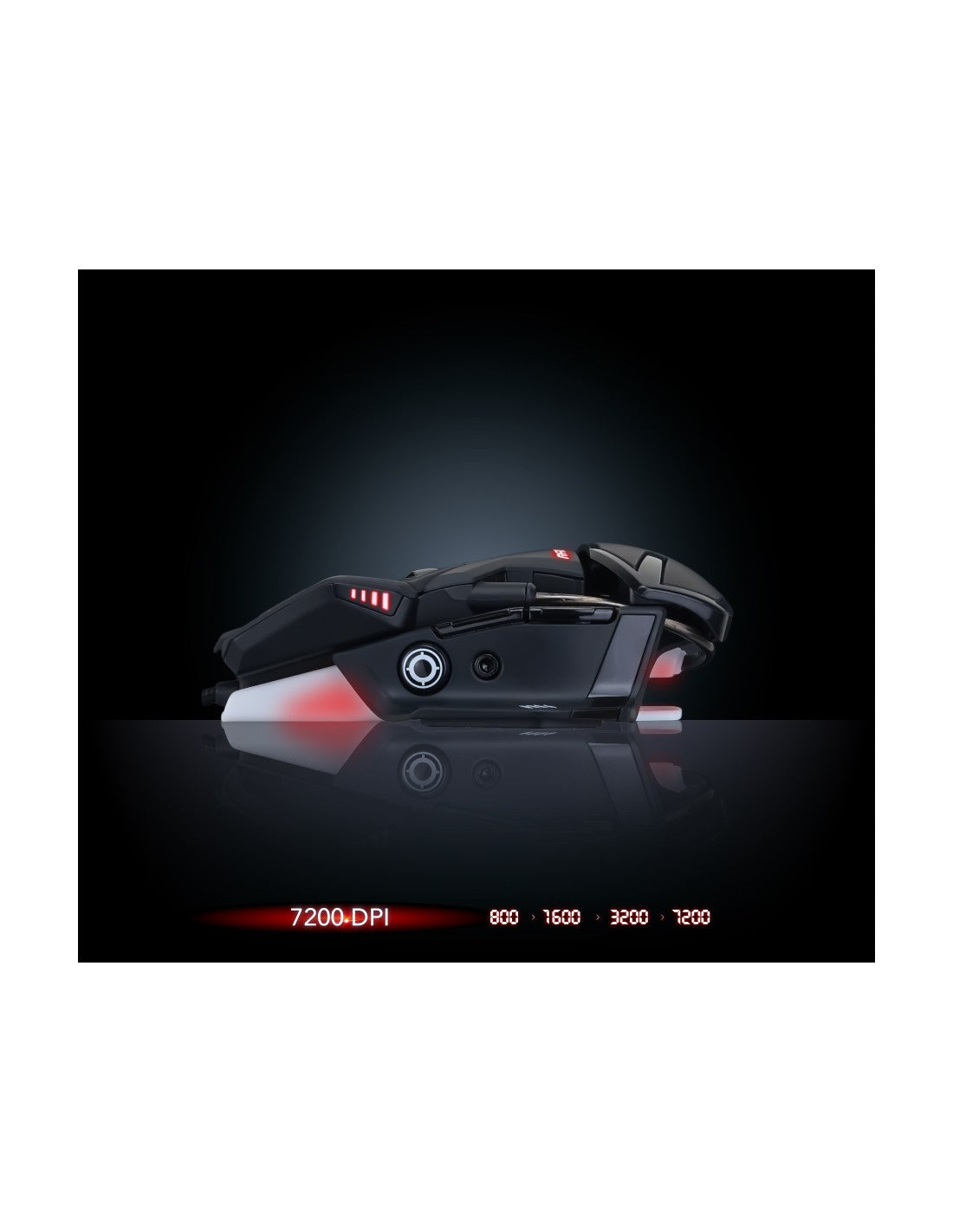 MAD CATZ GAMING MOUSE R.A.T. 4+ BLACK OTTICO 7.2K DPI 7xPUL PRG