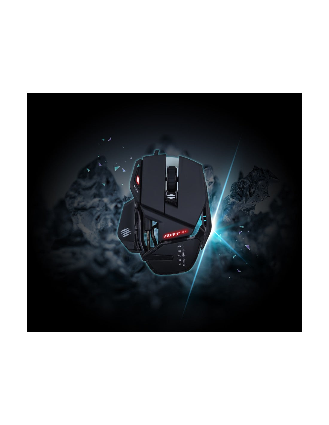 MAD CATZ GAMING MOUSE R.A.T. 4+ BLACK OTTICO 7.2K DPI 7xPUL PRG