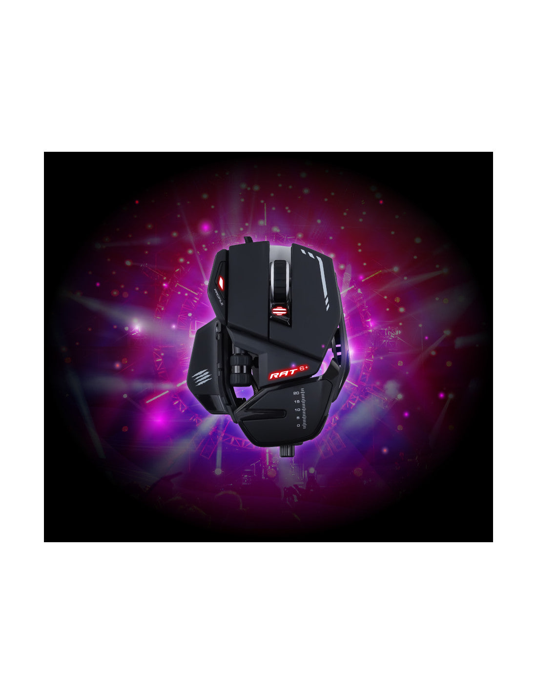 MAD CATZ GAMING MOUSE R.A.T. 6+ BLACK 11 PULSANTI 12000DPI ALLUMINIO
