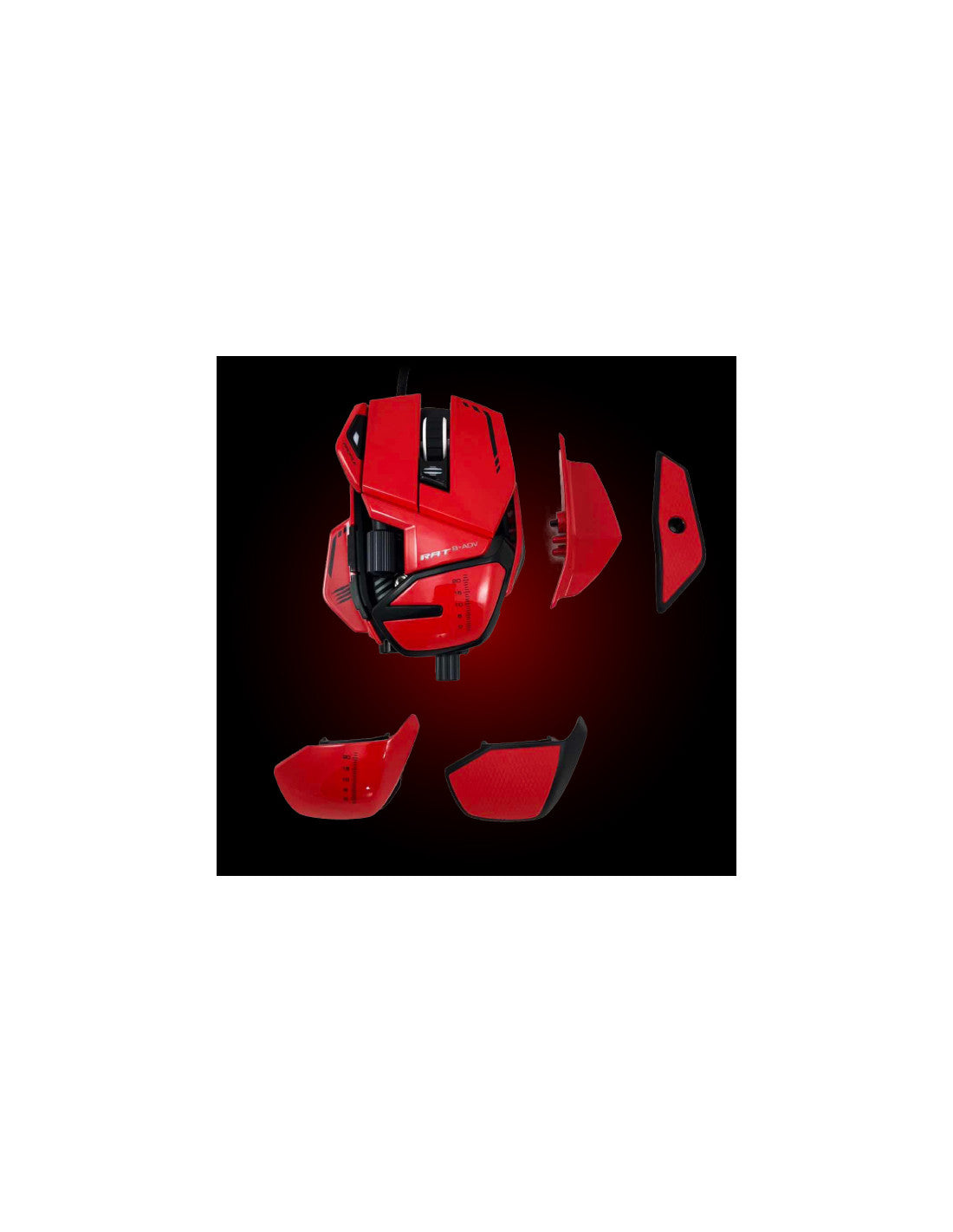 MAD CATZ GAMING MOUSE R.A.T. 8+ RED OTTICO ALLUMINIO +16K DPI 11xPUL PRG