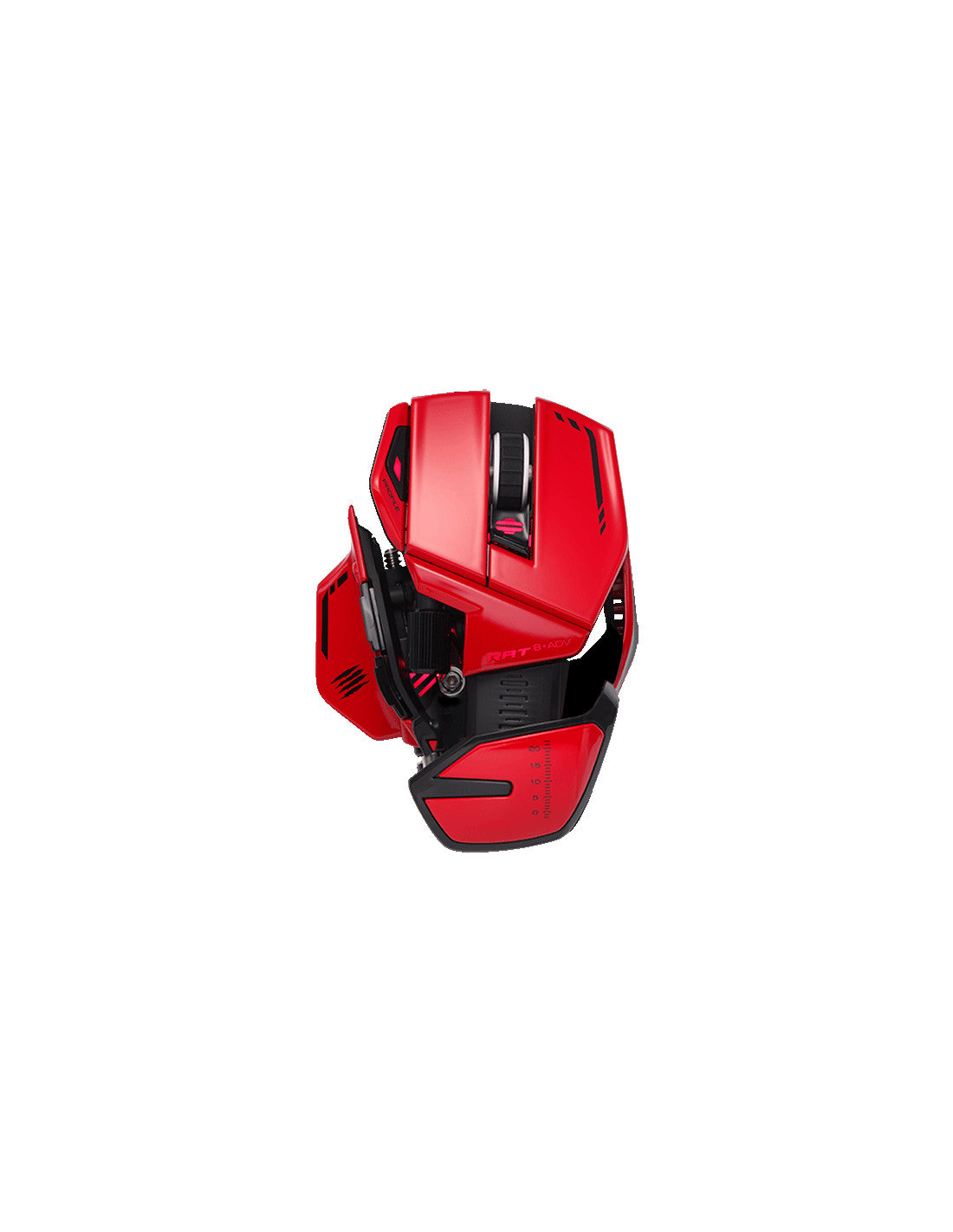 MAD CATZ GAMING MOUSE R.A.T. 8+ RED OTTICO ALLUMINIO +16K DPI 11xPUL PRG