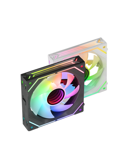 MARS GAMING MF-LINKFINITYKIT, PWM MODULAR ARGB FAN KIT, ARGB CONTROLLER, WH