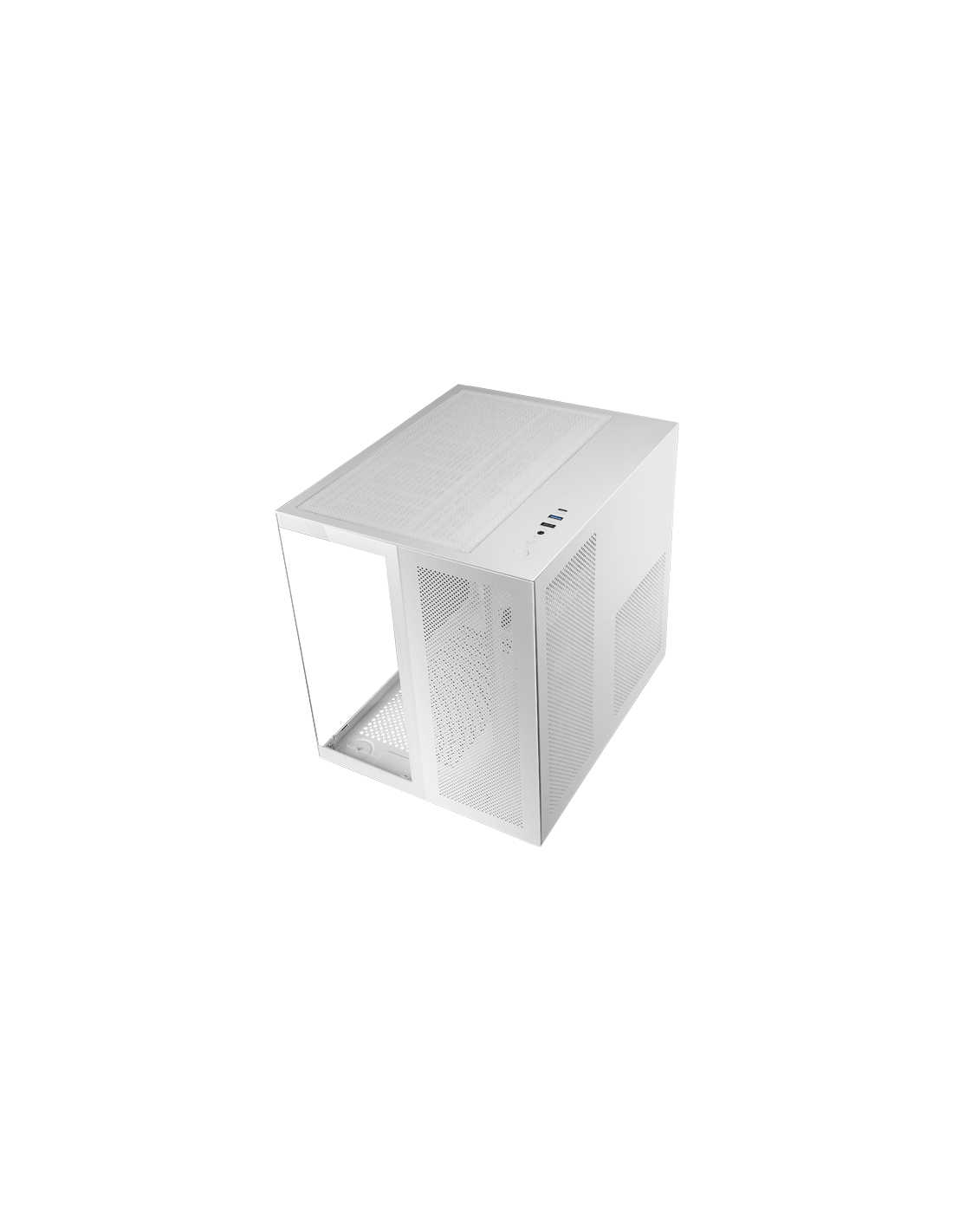 MARSGAMING CASE MC-NOVAM IN ALLUMINIO DUAL-CHAMBER TG 90º WHITE