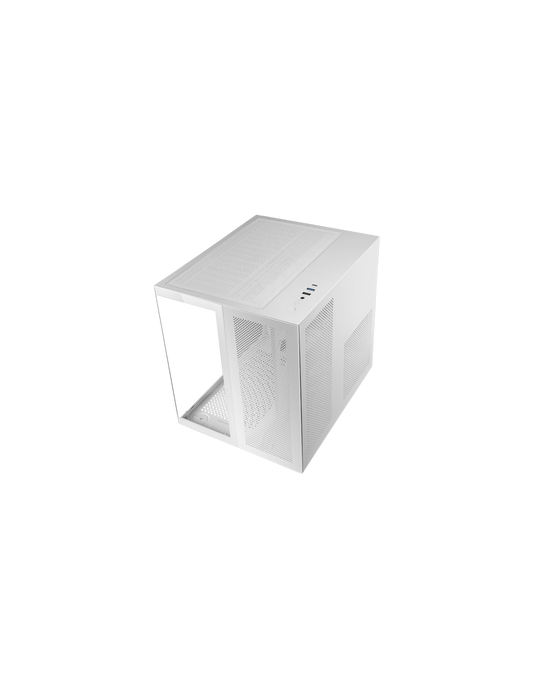 MARSGAMING CASE MC-NOVAM IN ALLUMINIO DUAL-CHAMBER TG 90º WHITE