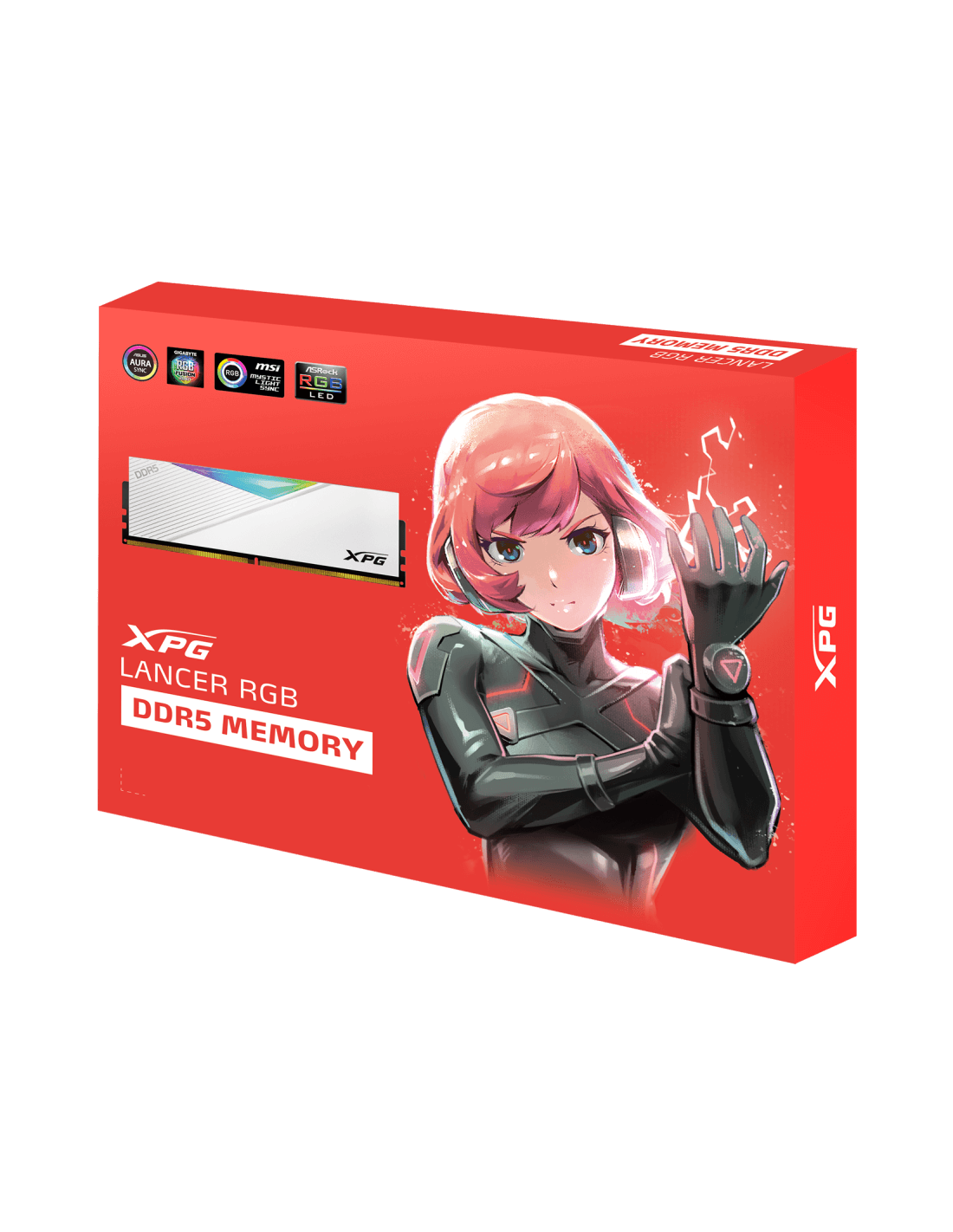 MEM DDR5 ADATA XPG LANCER RGB 32GB (2x16GB) 6000MHz WHITE AX5U6000C3016G-DC