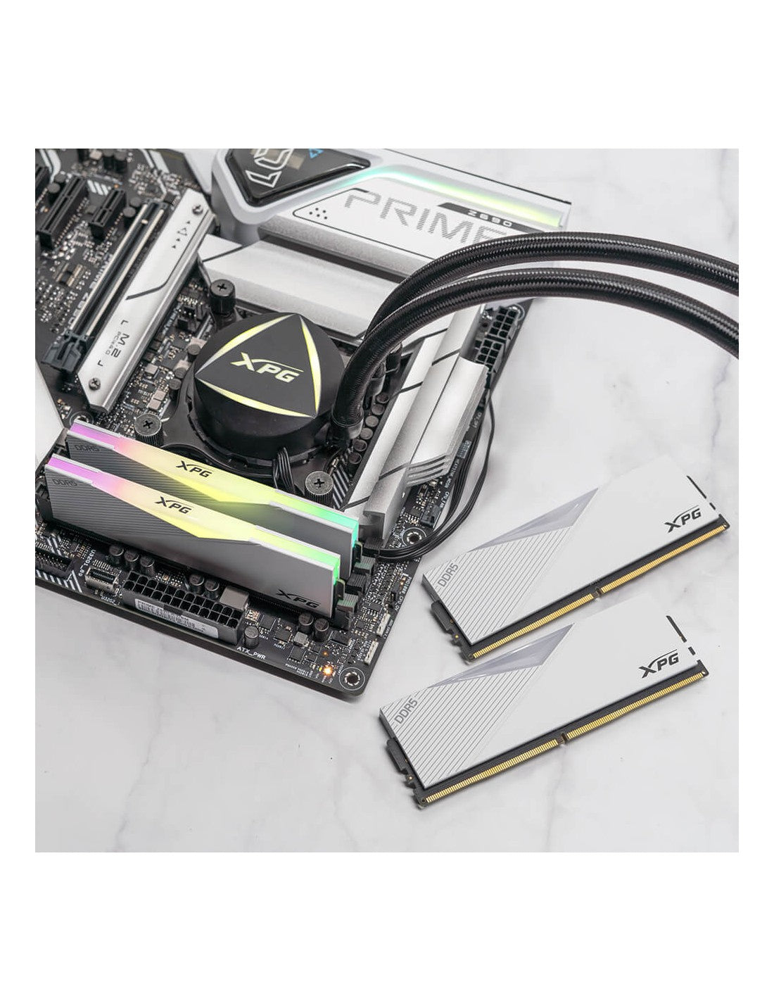 MEM DDR5 ADATA XPG LANCER RGB 32GB KIT (2x16GB) 6400MHz WHITE