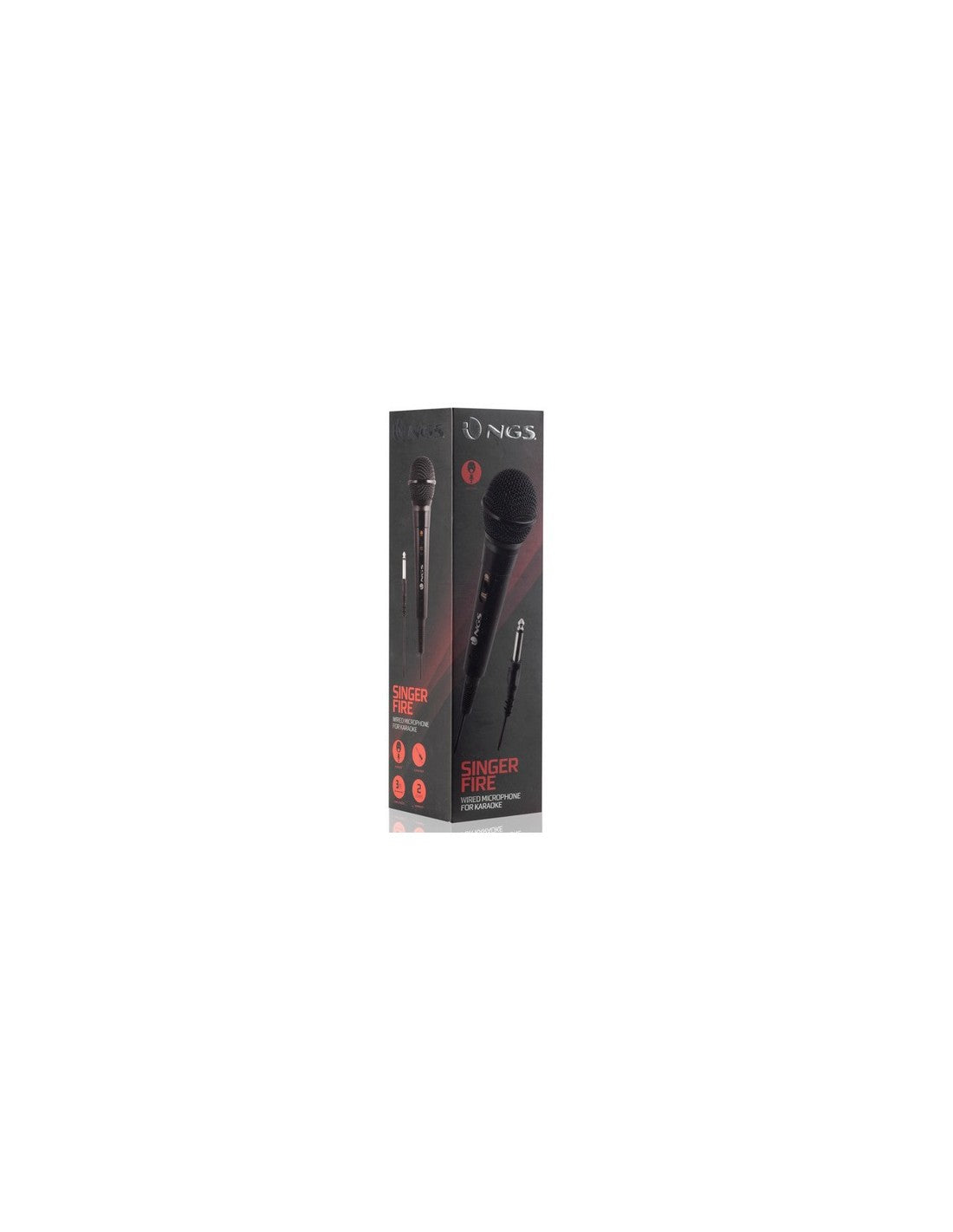 NGS MICROFONO SINGER FIRE IDEALE PER KARAOKE 3m CAVO 8435430611038