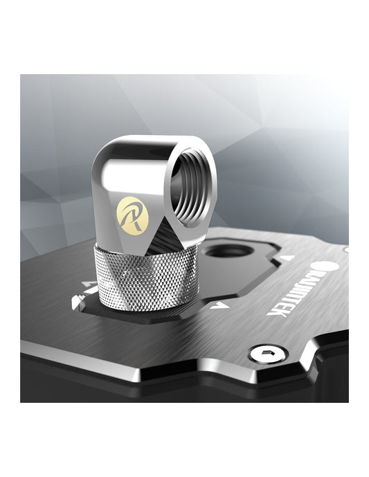 RAIJINTEK RACCORDO 90GR MF0906 SILVER (6pcs) compatibile con G1/4