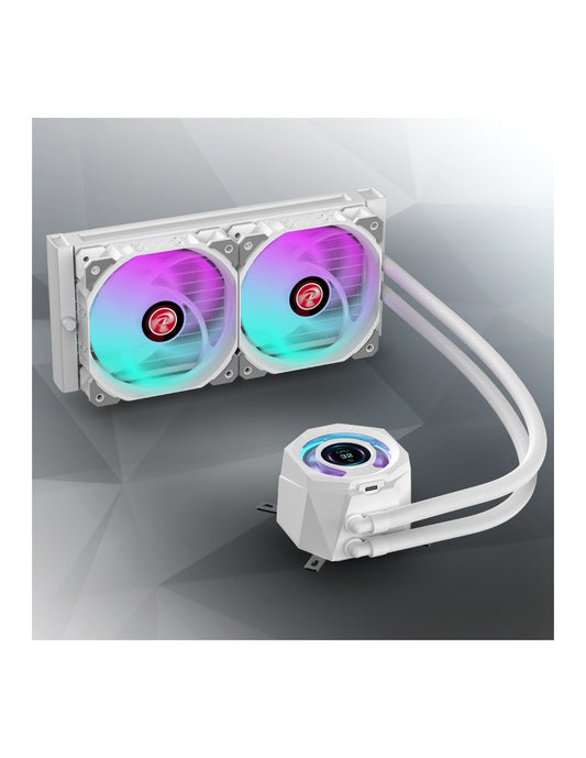 RAIJINTEK RAFF CPU LIQUIDO CYCLOPS 240 WHITE ARGB PWN LCD TFT 1.4 0R10B0023