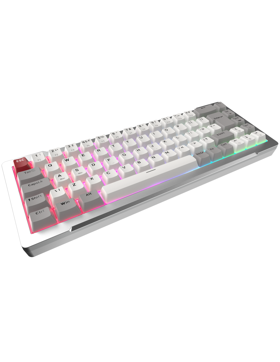 RAIJINTEK TASTIERA GAMING MGA-68 SILVER ALLUMINIO ARGB MAGNETIC SWITCH