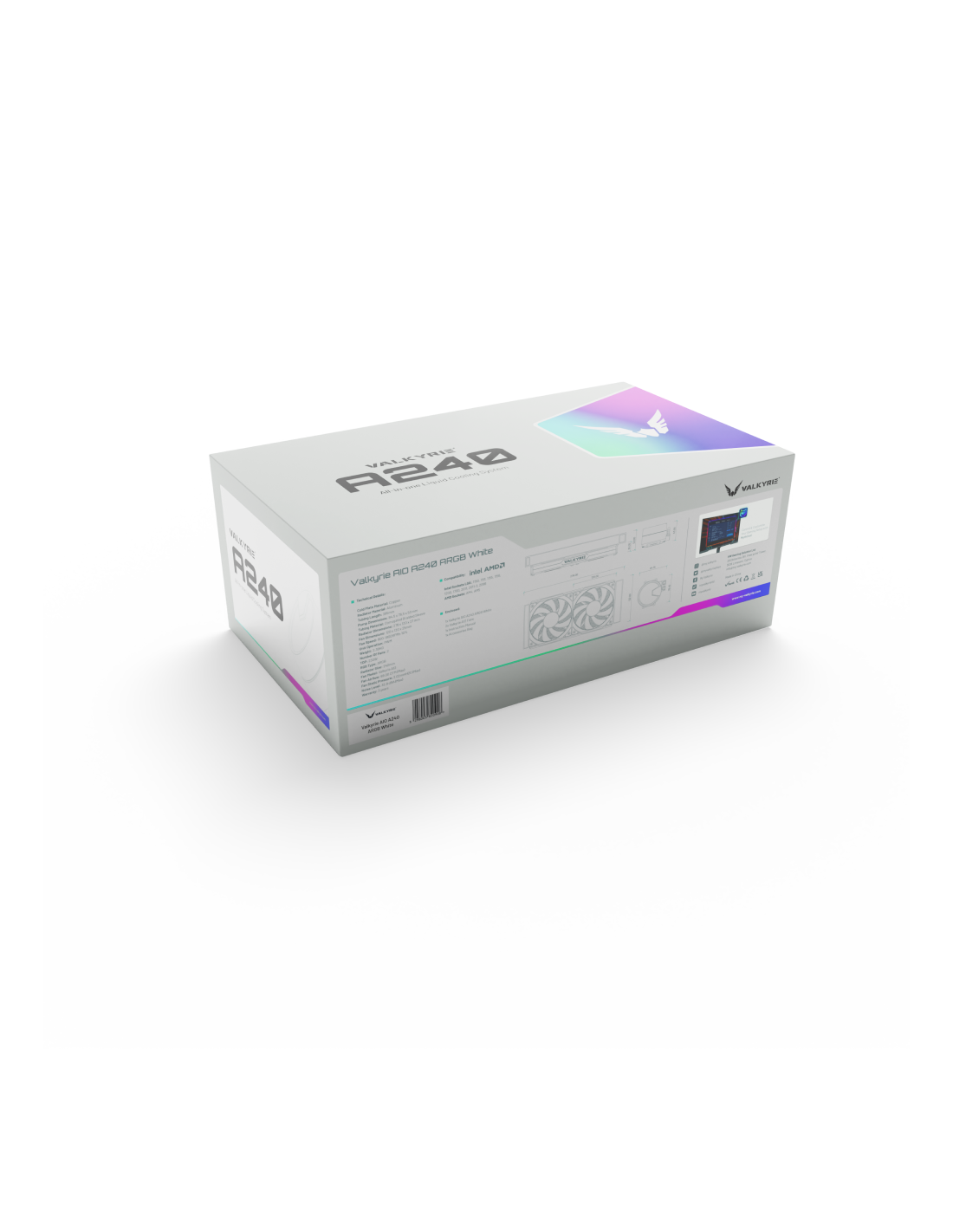 VALKYRIE RAFF. CPU LIQUIDO A240 ARGB WHITE VK-AIOA240W