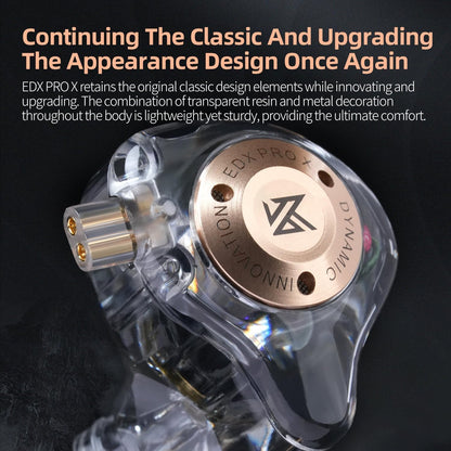 KZ EDX Pro X - Cuffie intrauricolari HiFi IEM, bassi profondi, con cavo staccabile, per audiofili DJ cantanti