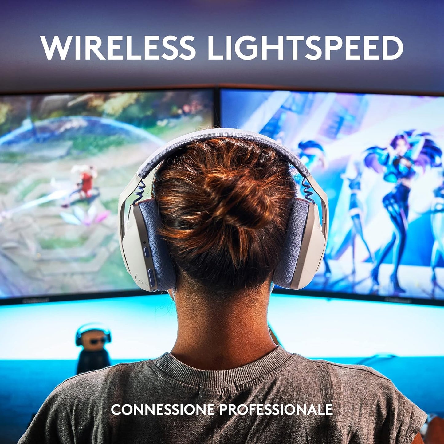 Logitech G G435 LIGHTSPEED Cuffie Gaming Wireless Bluetooth Bianco